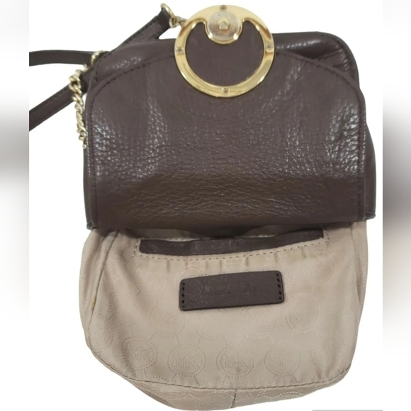 Michael Kors Fulton Crossbody Brown Leather Purs Bag. - Picture 4 of 12